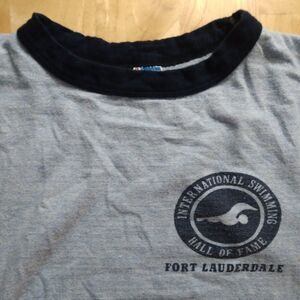 Vintage 70s Champion International Swimming Hall Of Fame Ringer T-Shirt